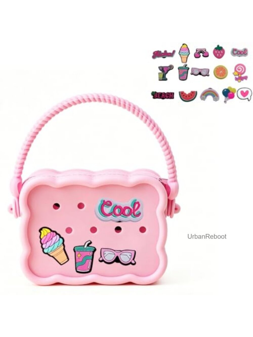 Silicone Mini Coin Purse Zipper Cartoon Hole 15 DIY Charms Keychain Pouch